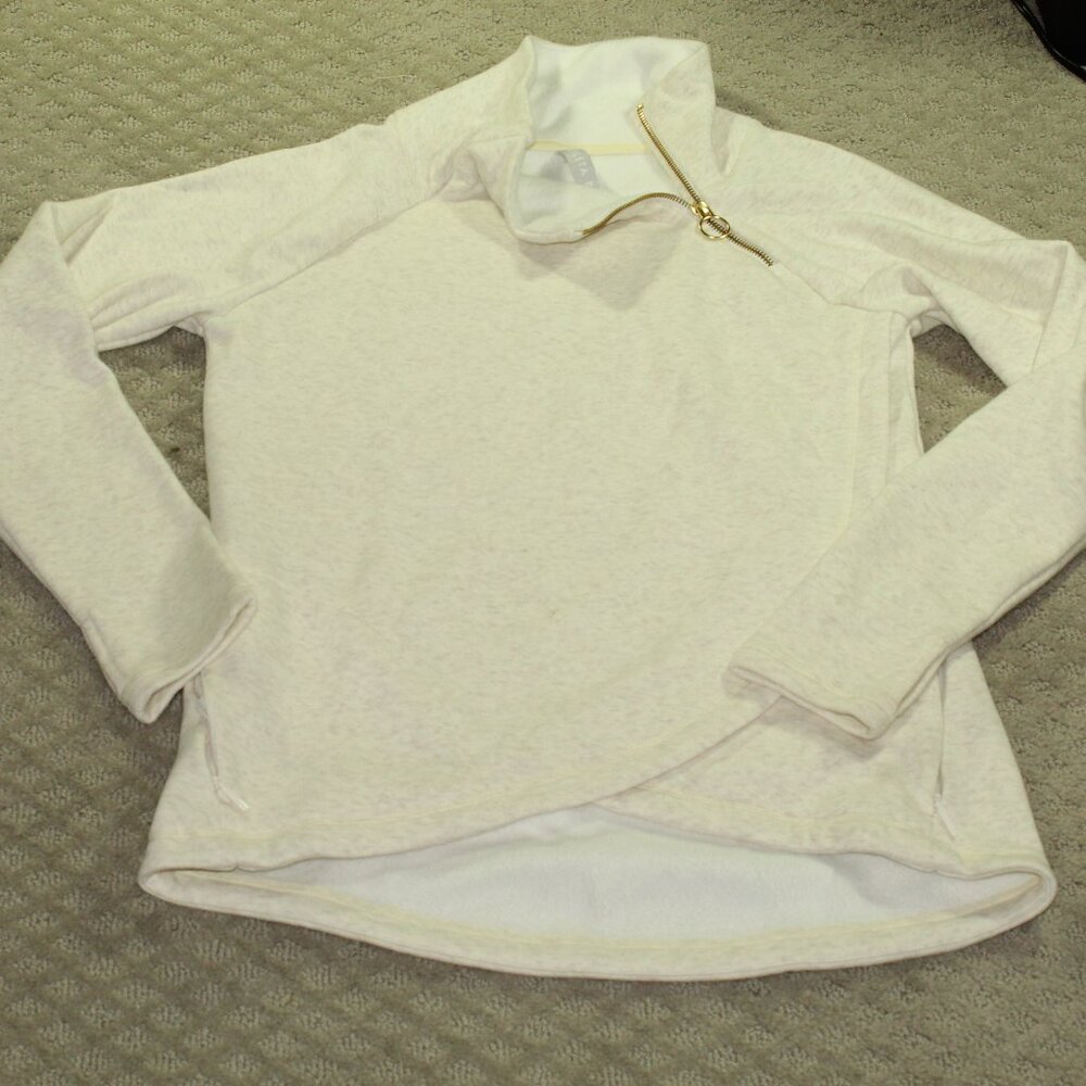 Athleta Women's Size XS Variegated Cream Cozy Karma Sweatshirt - LIKE NEW